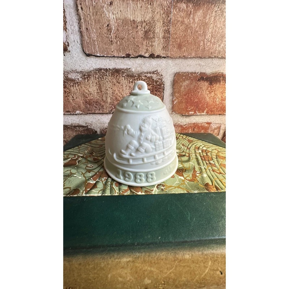 Vintage Lladro' 1988 Christmas Bell Ornament with original box and ribbon